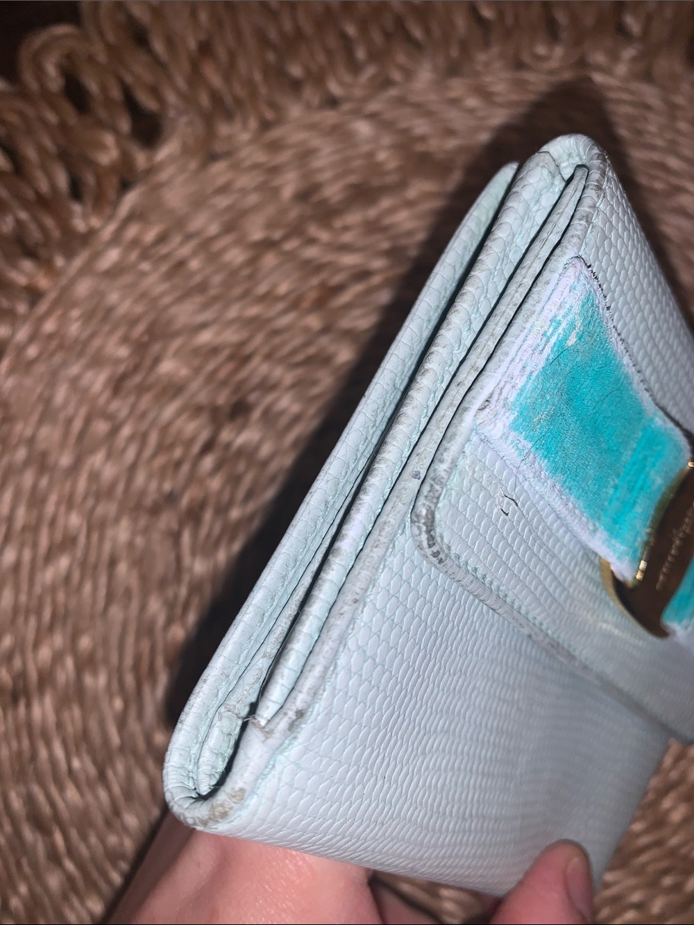 Salvatore Ferragamo light blue wallet - Picture 4 of 11